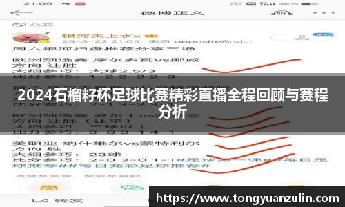 2024石榴籽杯足球比赛精彩直播全程回顾与赛程分析